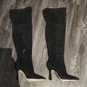 Sam Edelman Black Suede Over-the-Knee Boots 7.5